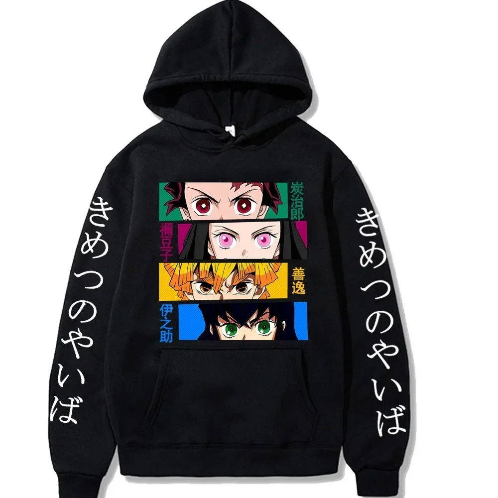 Demon Slayer Graphic Hoodie — Y2K Harajuku Streetwear