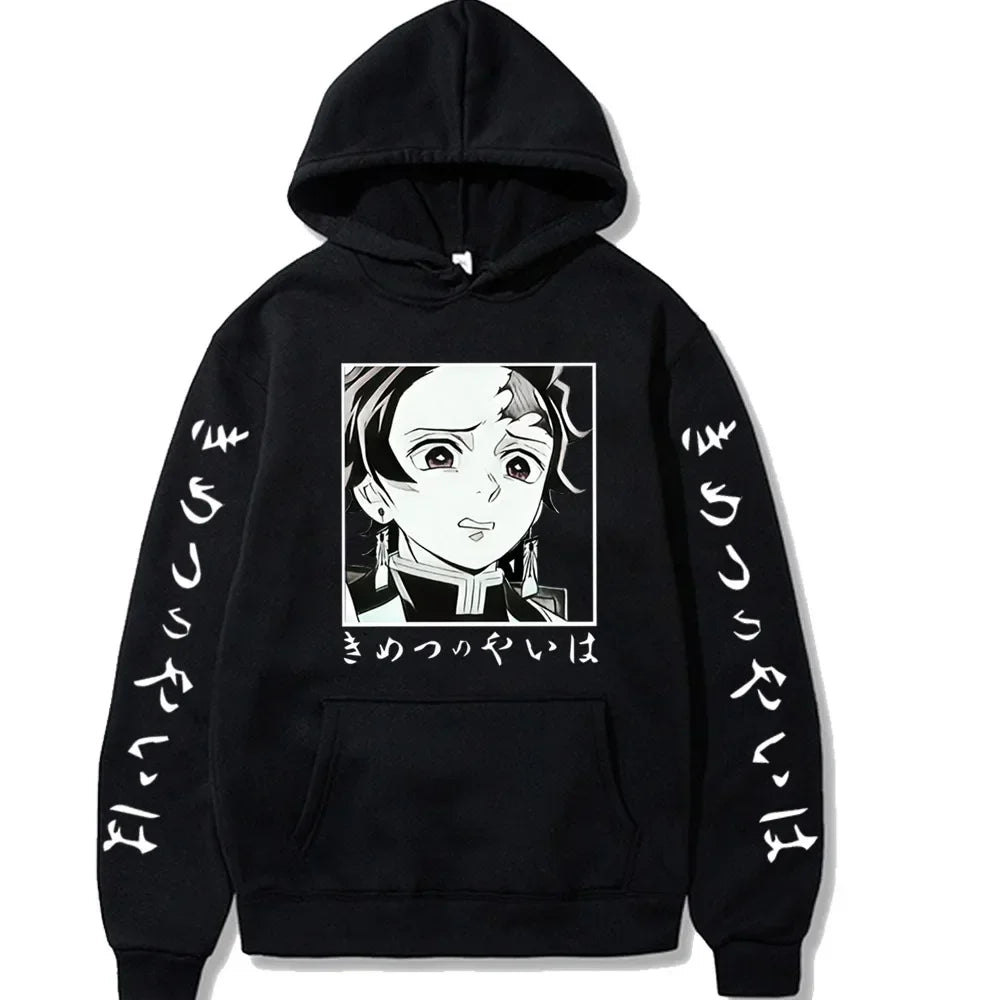 Demon Slayer Graphic Hoodie — Y2K Harajuku Streetwear