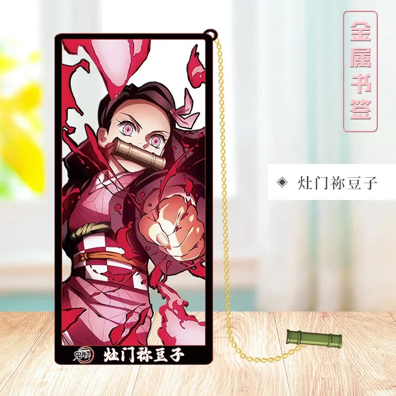 Demon Slayer Metal Bookmark Set — Anime Stationery Gift
