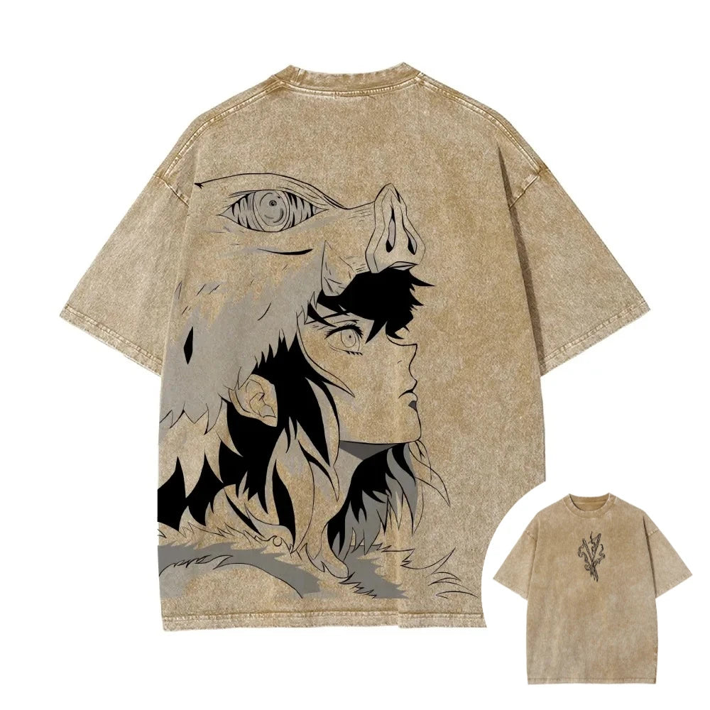 Demon Slayer Inosuke Washed T-Shirt
