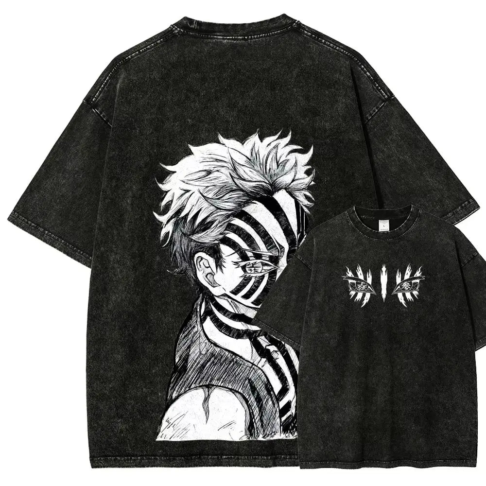 Demon Slayer Graphic Washed T-Shirt — Summer Streetwear 2026
