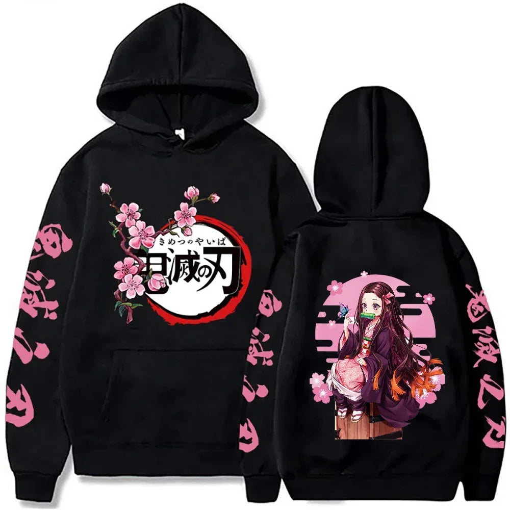 Demon Slayer Graphic Hoodie — Y2K Harajuku Streetwear
