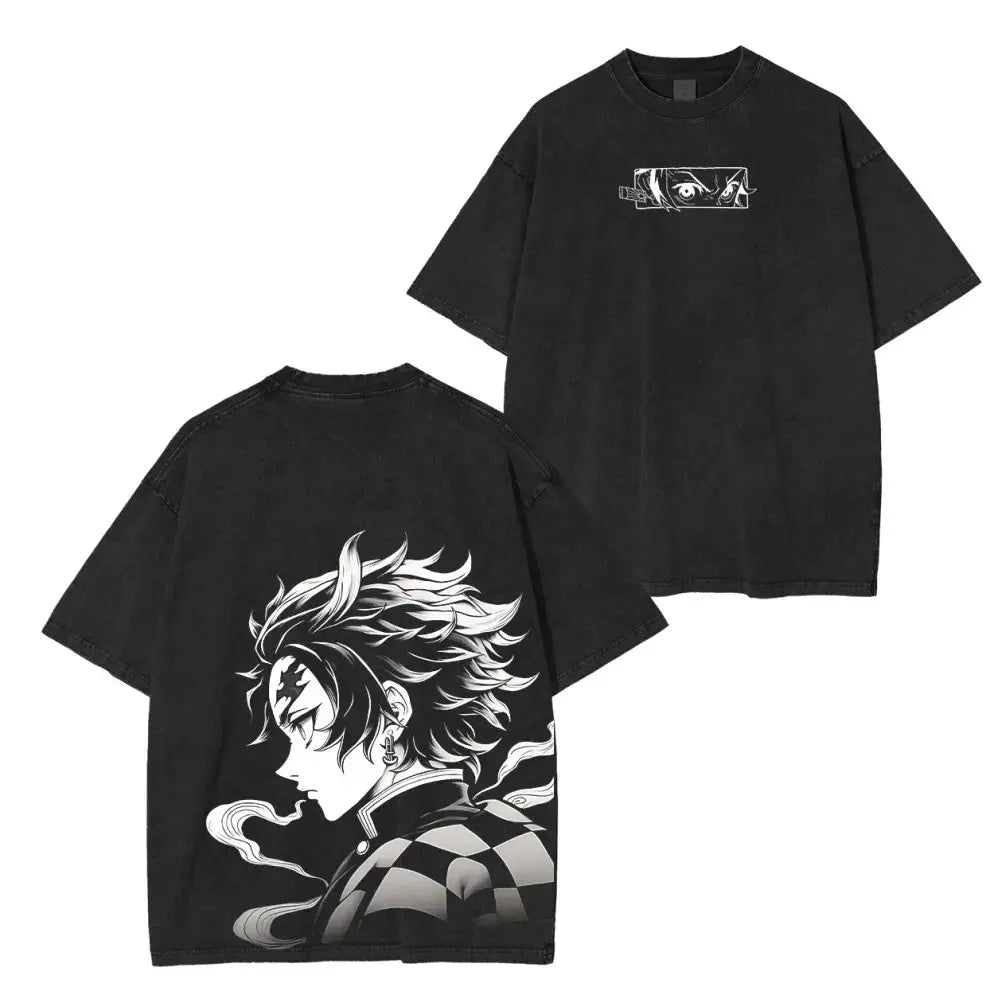 Demon Slayer Vintage Washed T-Shirt — Anime Streetwear