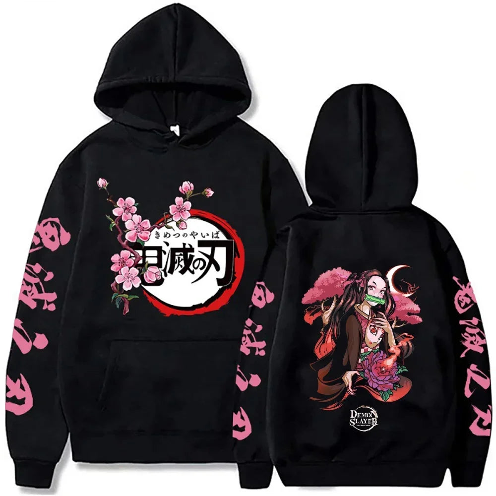 Demon Slayer Graphic Hoodie — Y2K Harajuku Streetwear