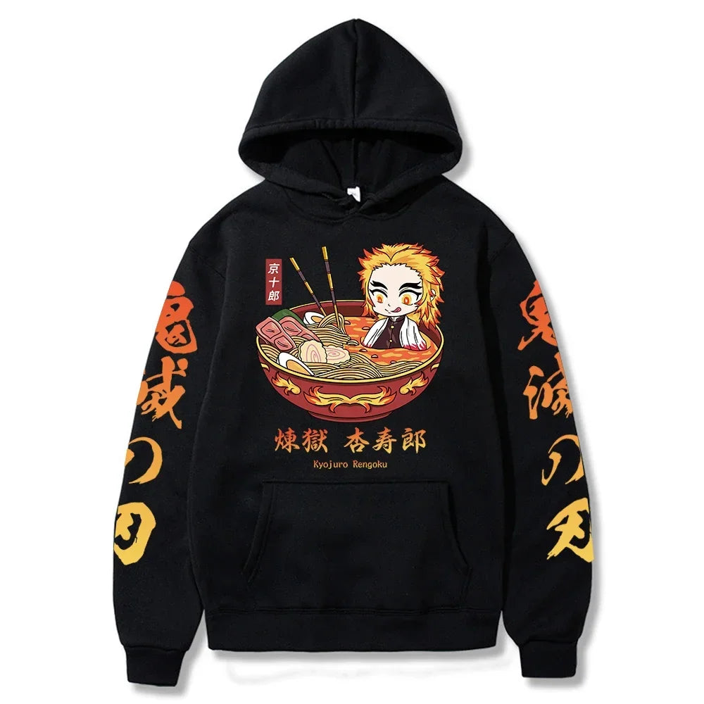 Demon Slayer Graphic Hoodie — Y2K Harajuku Streetwear