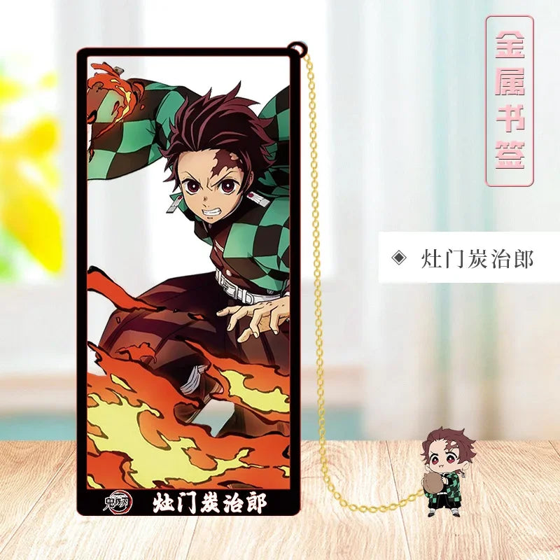 Demon Slayer Metal Bookmark Set — Anime Stationery Gift