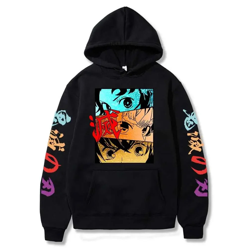 Demon Slayer Graphic Hoodie — Y2K Harajuku Streetwear