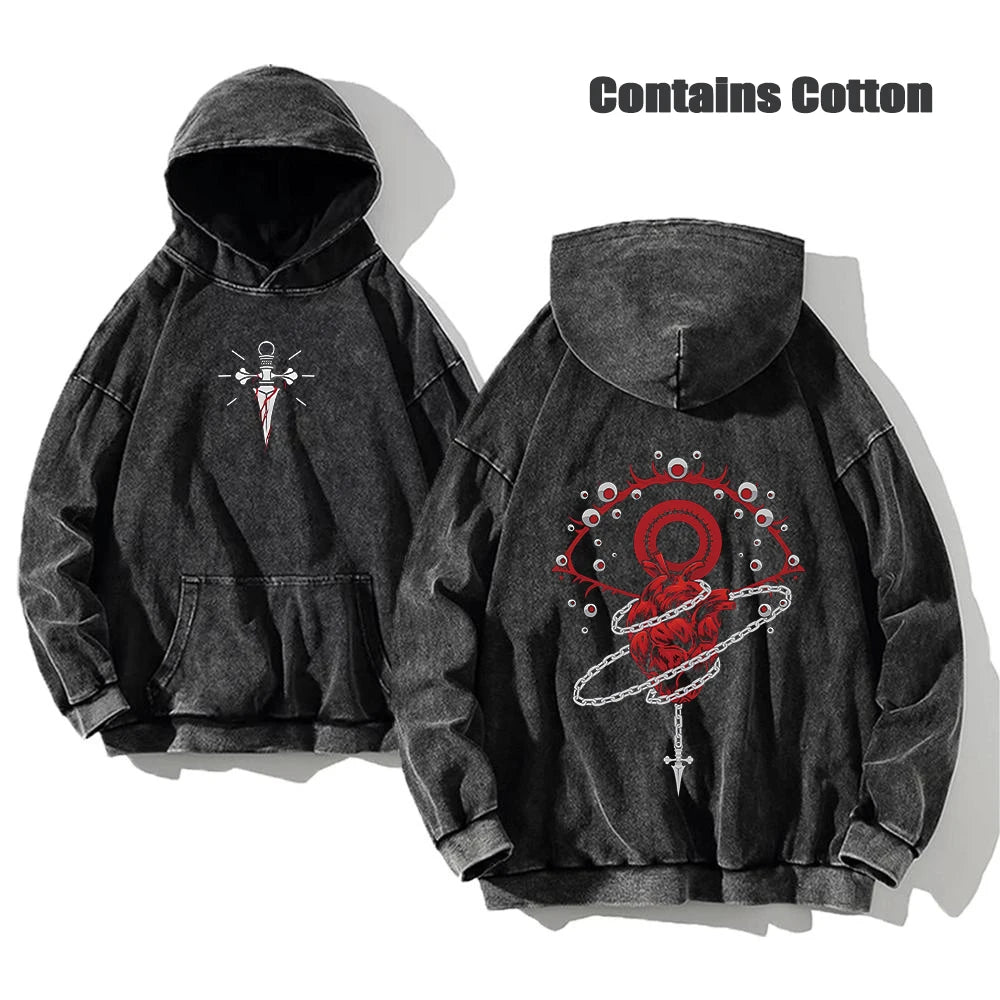 Hunter x Hunter Washed Hoodie — Anime Streetwear
