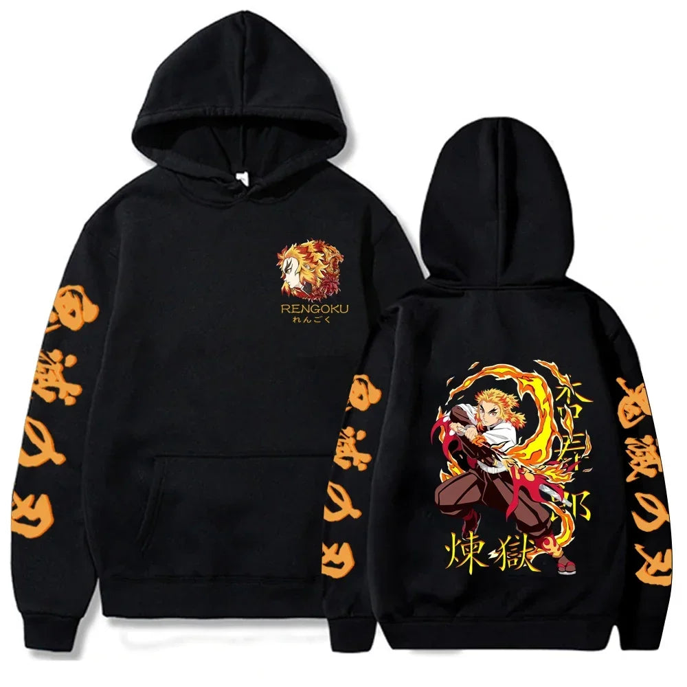 Demon Slayer Graphic Hoodie — Y2K Harajuku Streetwear