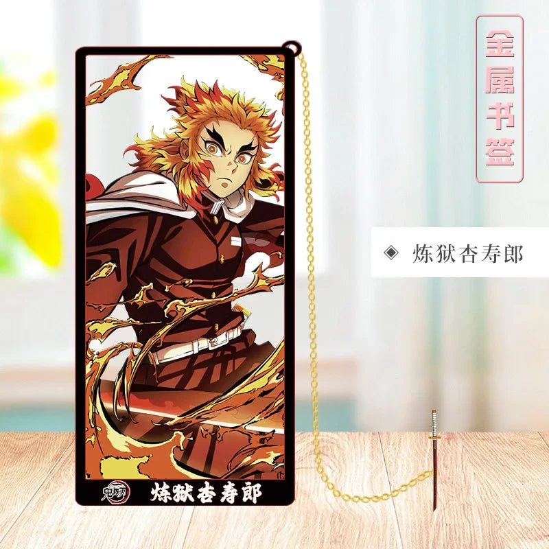 Demon Slayer Metal Bookmark Set — Anime Stationery Gift
