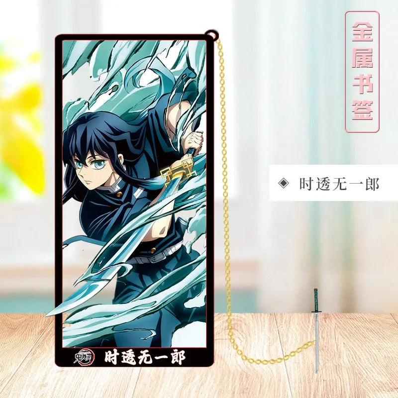 Demon Slayer Metal Bookmark Set — Anime Stationery Gift