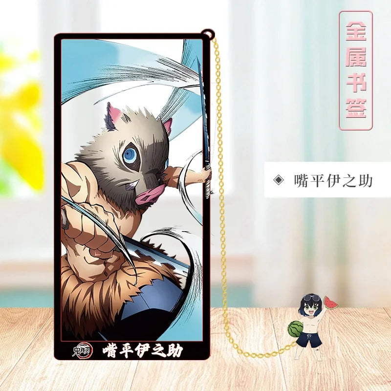Demon Slayer Metal Bookmark Set — Anime Stationery Gift