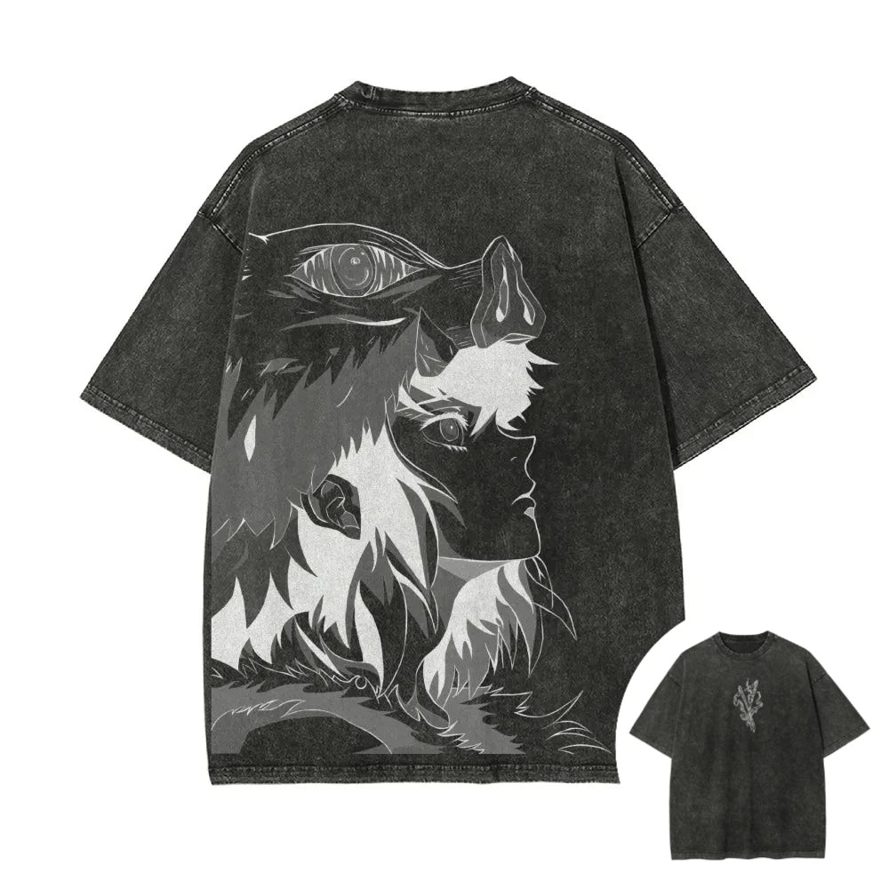 Demon Slayer Inosuke Washed T-Shirt