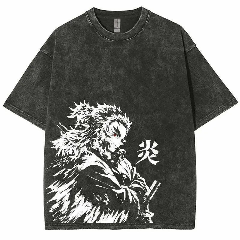 Demon Slayer Graphic Washed T-Shirt — Summer Streetwear 2026