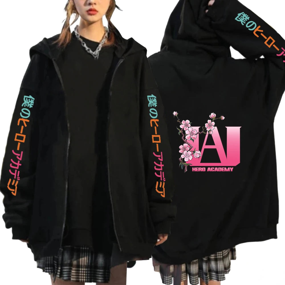 My Hero Academia Graphic Hoodie — Todoroki, Bakugo & Deku