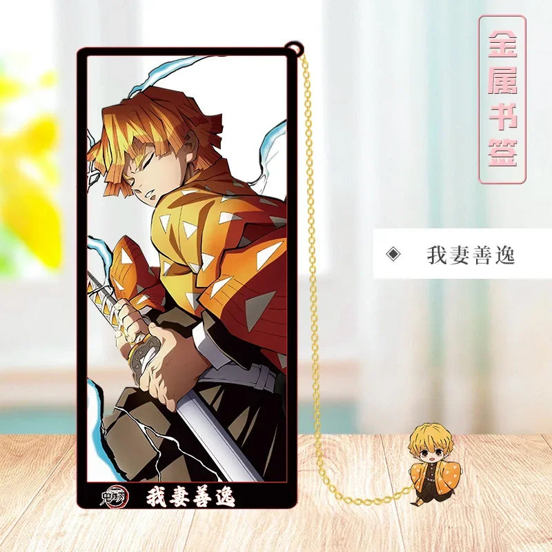 Demon Slayer Metal Bookmark Set — Anime Stationery Gift