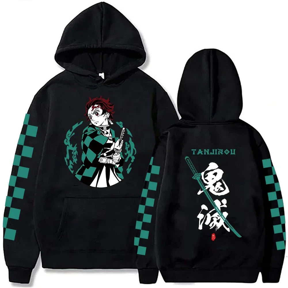 Demon Slayer Graphic Hoodie — Y2K Harajuku Streetwear