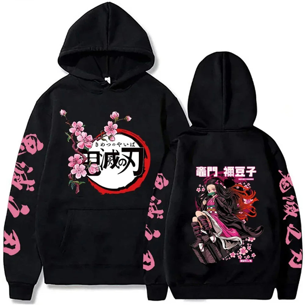 Demon Slayer Graphic Hoodie — Y2K Harajuku Streetwear