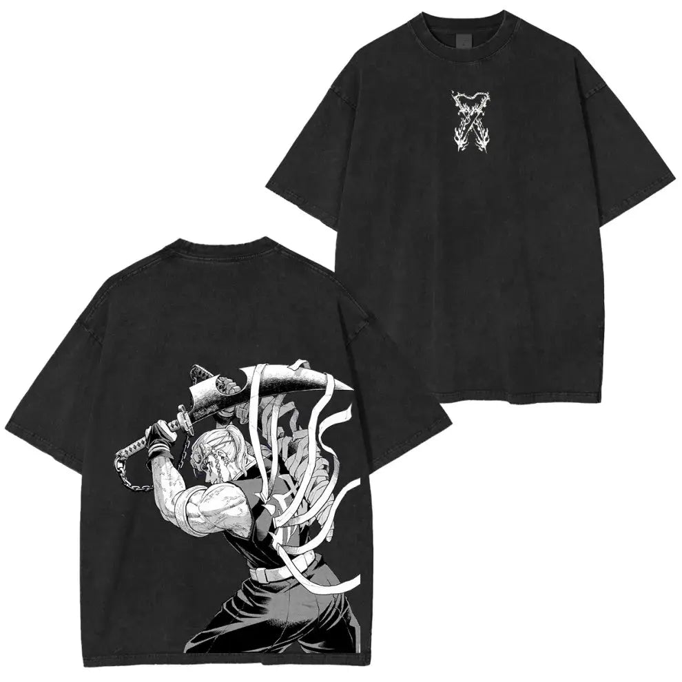 Demon Slayer Vintage Washed T-Shirt — Anime Streetwear