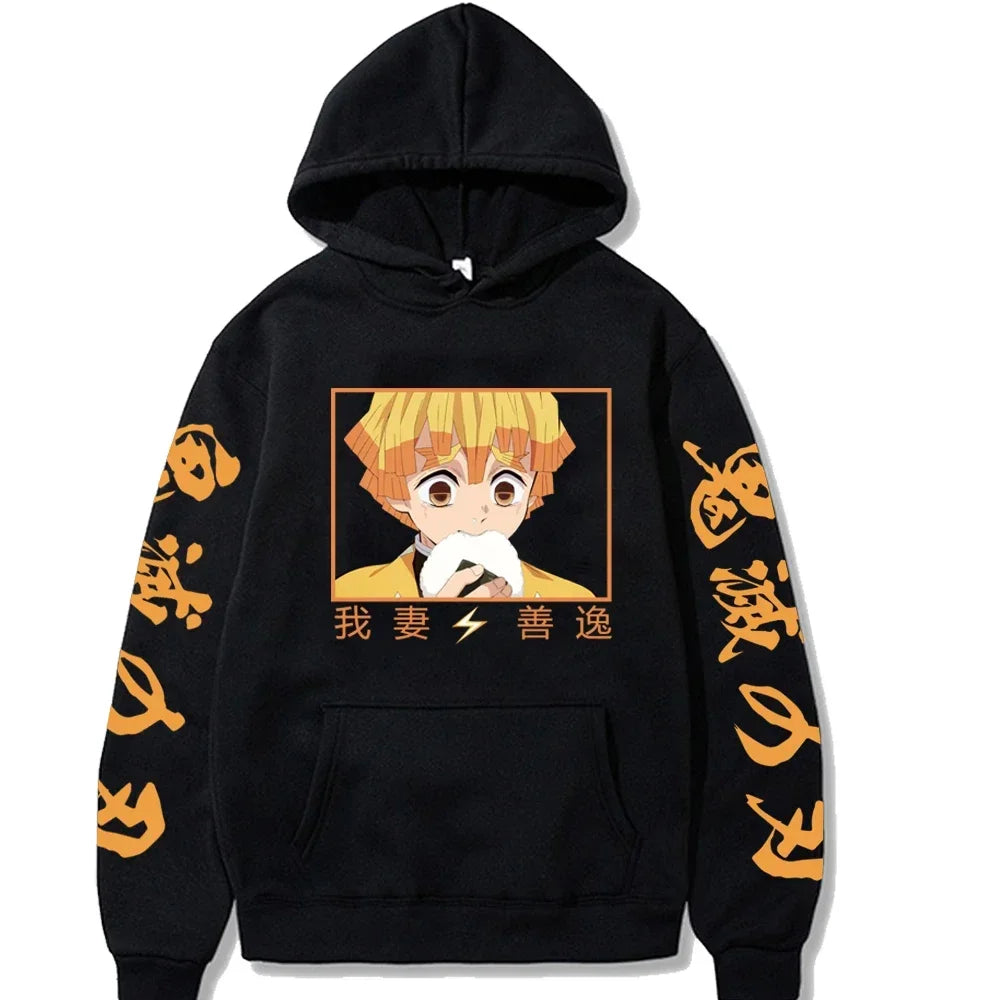 Demon Slayer Graphic Hoodie — Y2K Harajuku Streetwear