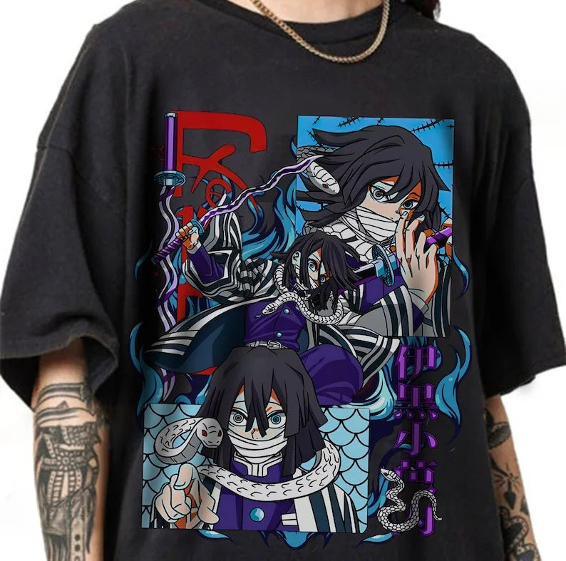 Demon Slayer Iguro Obanai T-Shirt — Anime Streetwear Gift