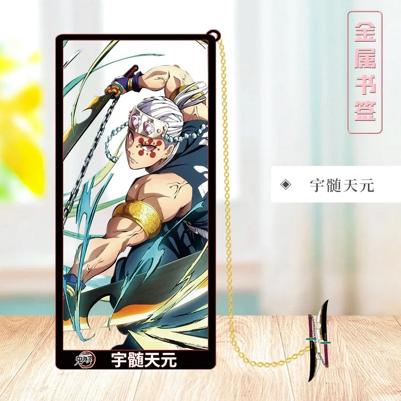 Demon Slayer Metal Bookmark Set — Anime Stationery Gift