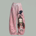 Demon Slayer Wide Leg Pants — Anime Print Casual Streetwear