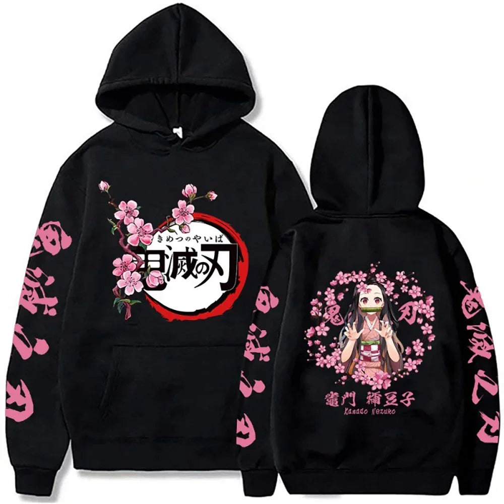 Demon Slayer Graphic Hoodie — Y2K Harajuku Streetwear