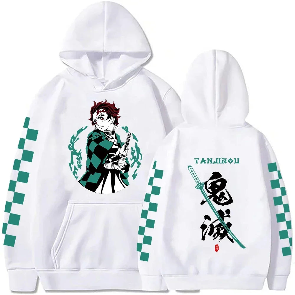 Demon Slayer Graphic Hoodie — Y2K Harajuku Streetwear