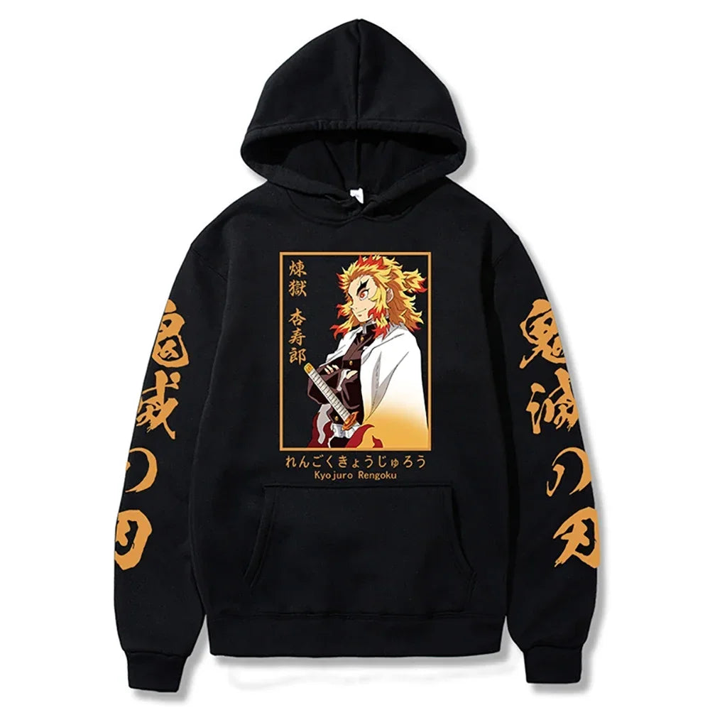 Demon Slayer Graphic Hoodie — Y2K Harajuku Streetwear