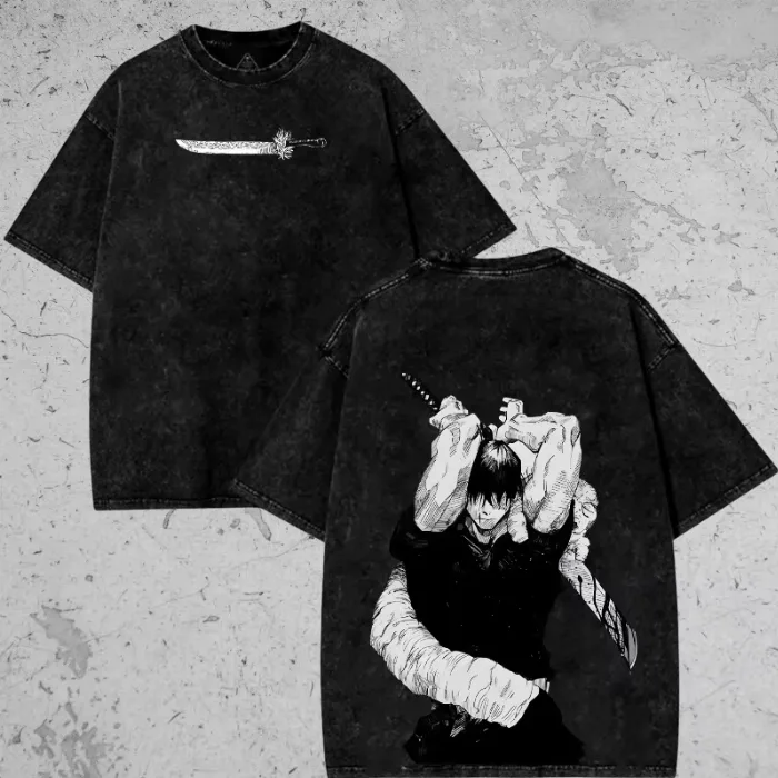 Toji Fushiguro Washed Oversized T-Shirt — Jujutsu Kaisen