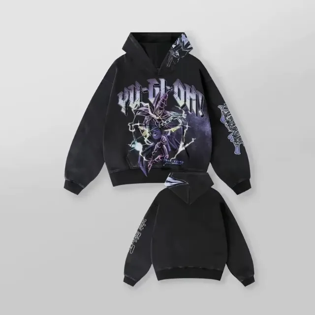 Yu-Gi-Oh Blue Eyes White Dragon hoodie front and back