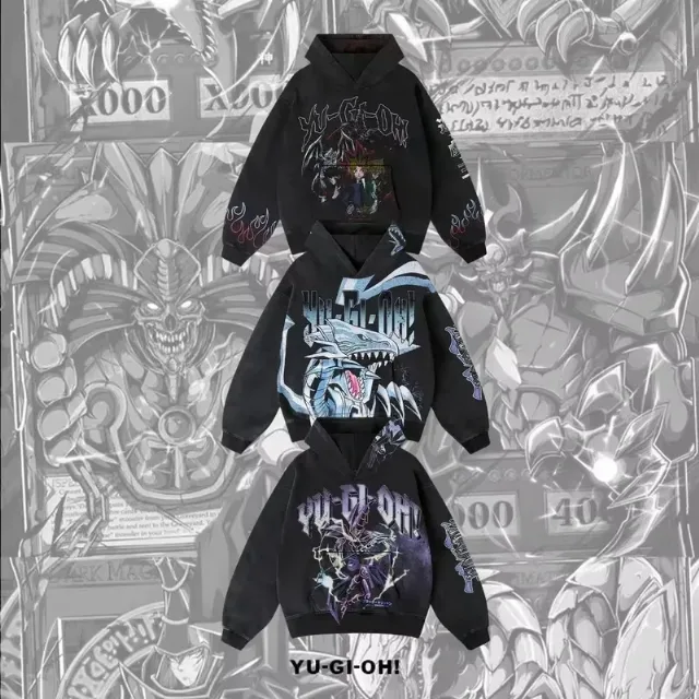 Yu-Gi-Oh Dark Magician hoodie front and back