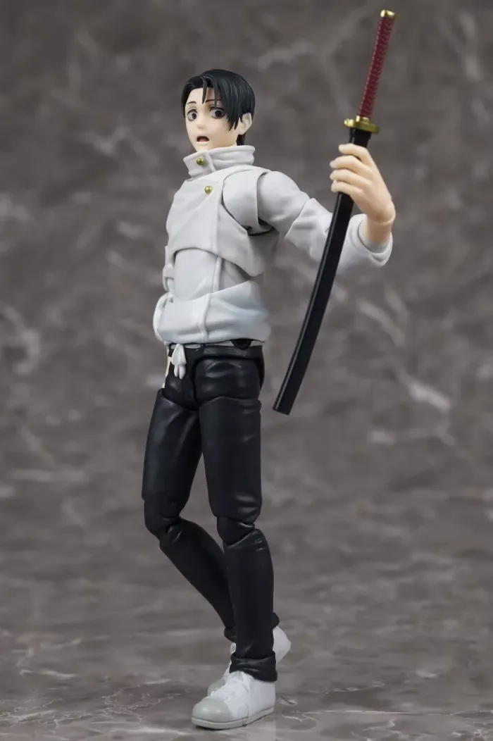 Yuta Okkotsu action figure with katana side view